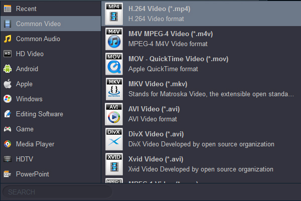 Samsung TV MP4 converter