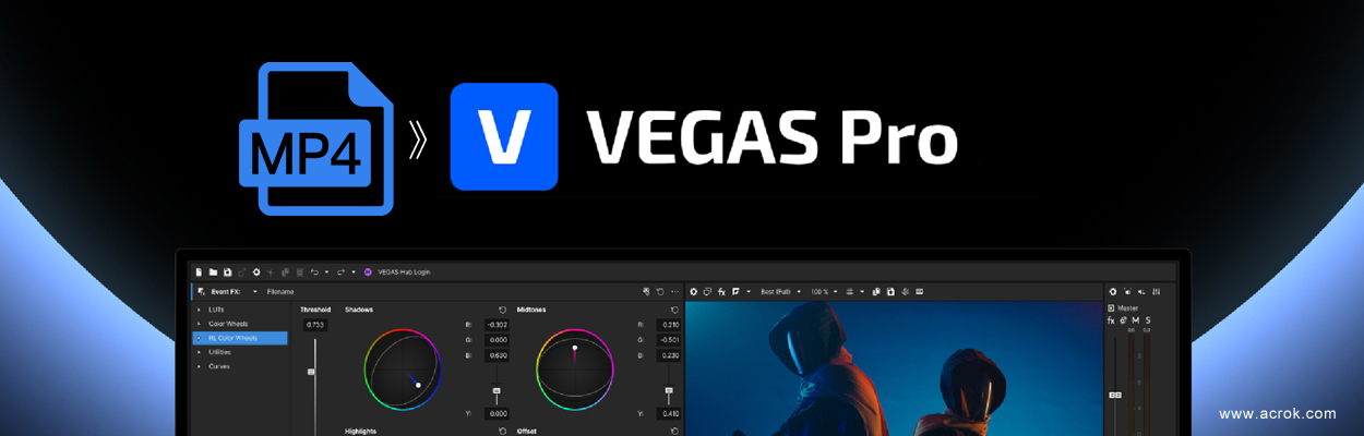 Import MP4 to Vegas Pro
